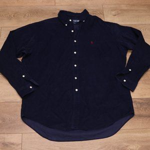 Ralph Lauren Corduroy Long Sleeve Button Up T Shirt  Size Large